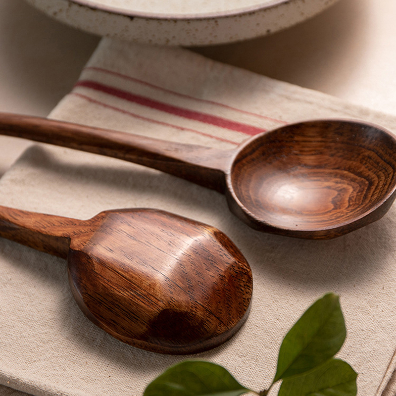 Home Cooking Japanese - Long Handle Ramen Wooden Spoon Japanese