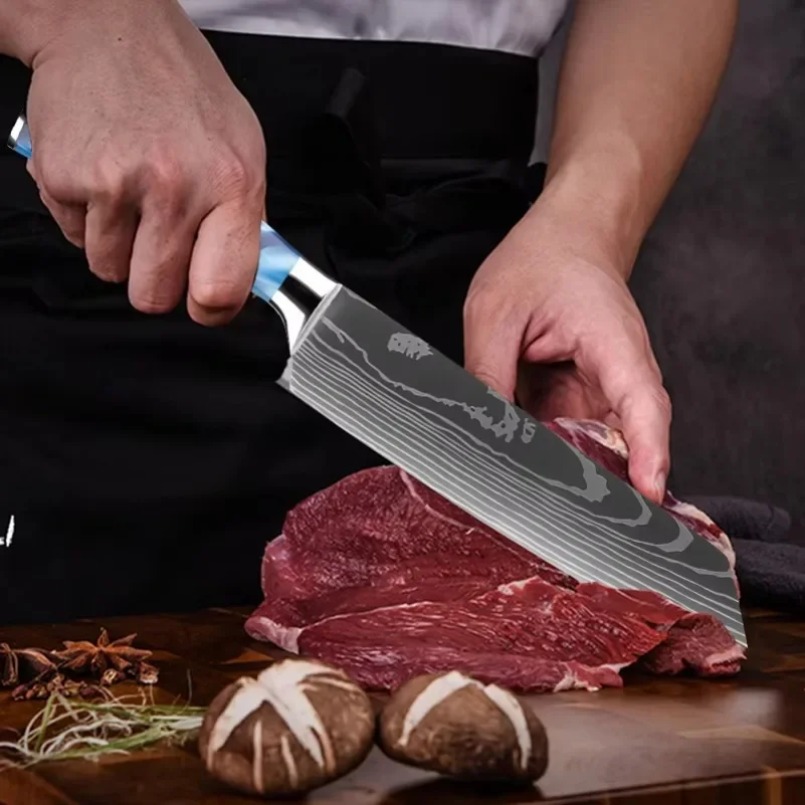 Damascus Patterned Laser Steel - Home Cooking Japanese recension och pris