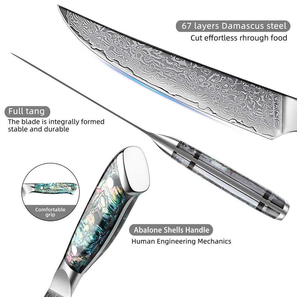 Japanese Damascus Steel Utilit - Home Cooking Japanese recension och pris